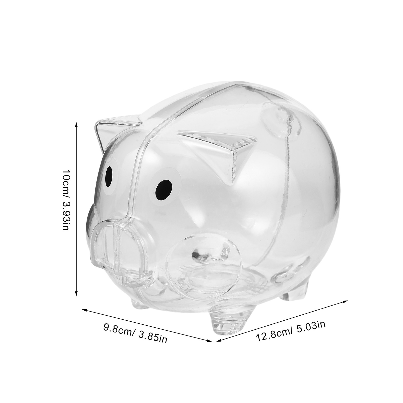 2Pcs Transparent Pig Money Ban - Kids Education Savings 评论和价格