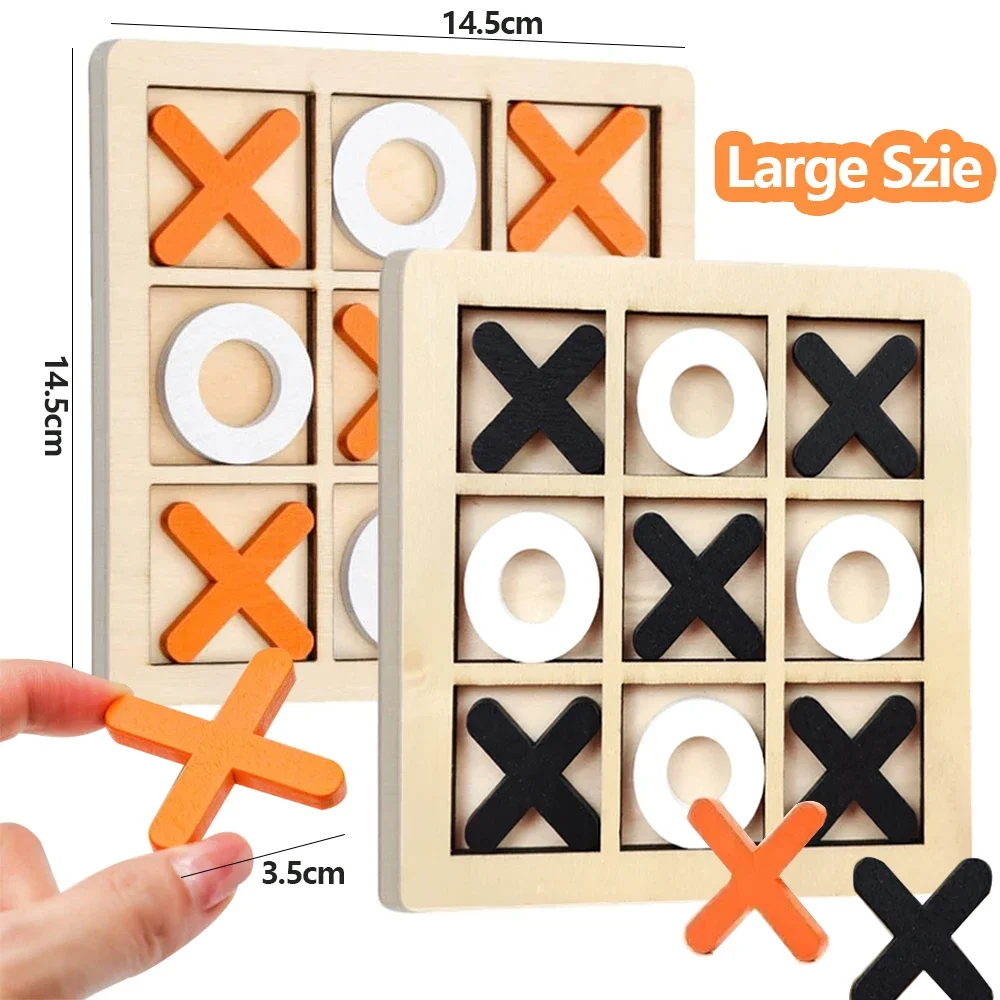 Wooden XO Tic Tac Toe Game Min - Kids Educational Game 3 评论和价格