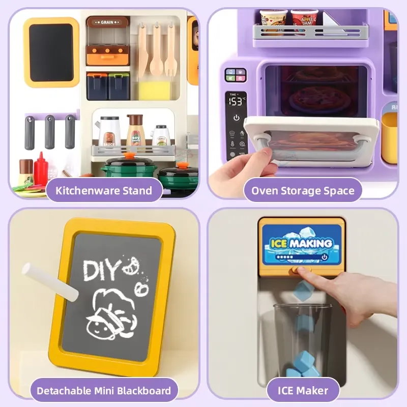 90cm Large Pretend Play Kitche - Kids Educational Resources 评论和价格
