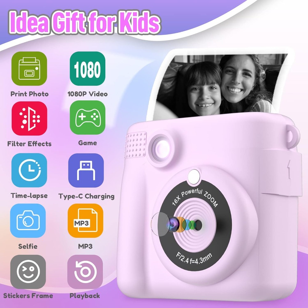 Instant Print Camera for Kids, - Kids Education Card 评论和价格