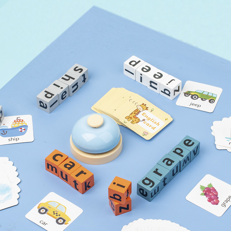 Creative Wooden Spell Word Toy - Kids Educational Games Learn English 评论和价格
