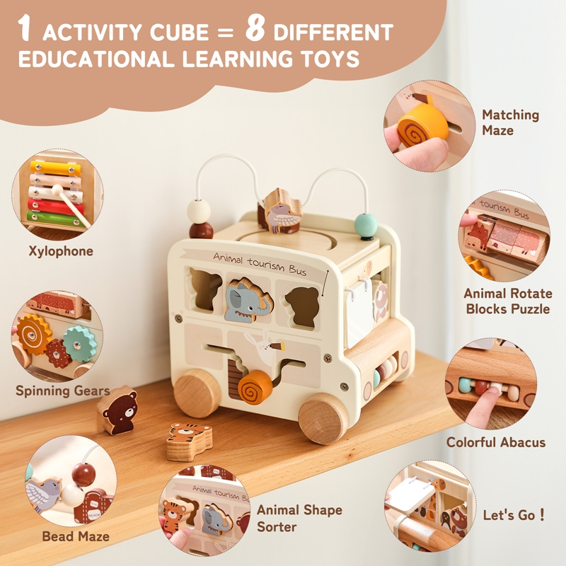 Montessori Wooden Children Toy - Kids Educational Game 3 评论和价格