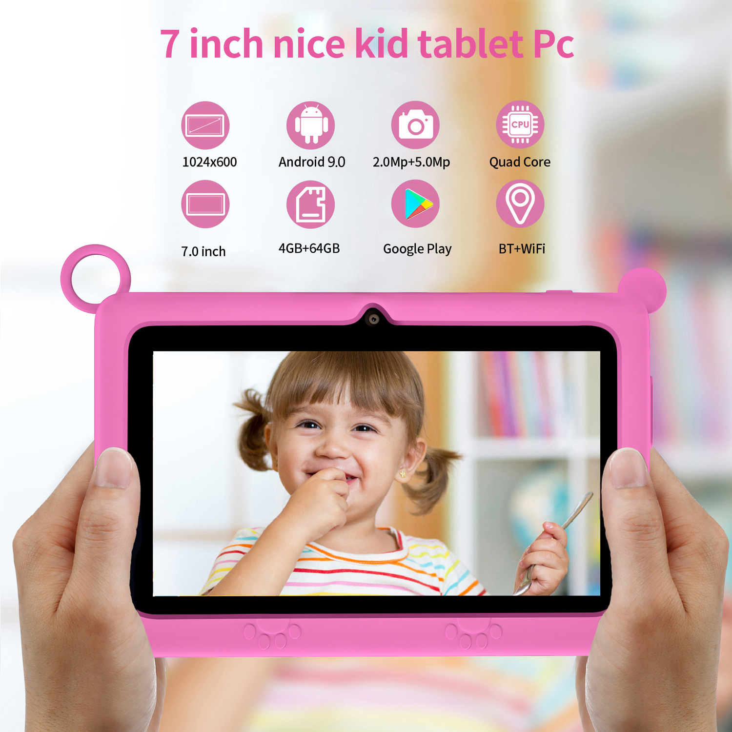 BDF Children's Tablet New 7 In - Kids Educational Games Learn English 评论和价格
