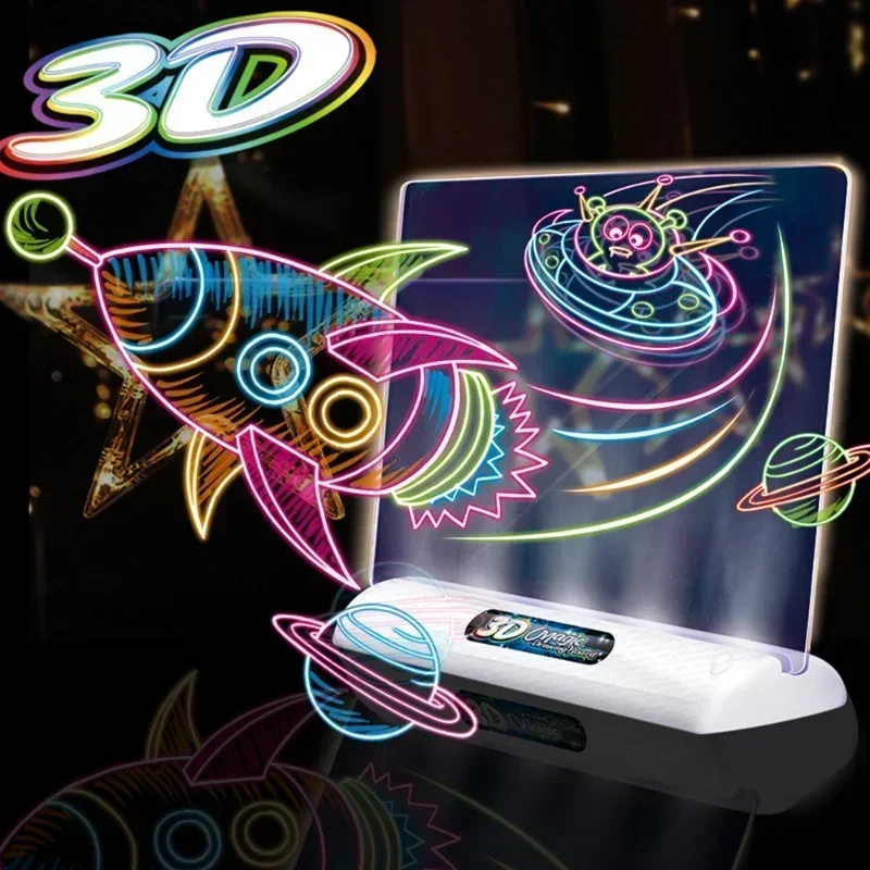 3D Magic Drawing Board LED Glo - Kids Education Foundation 评论和价格