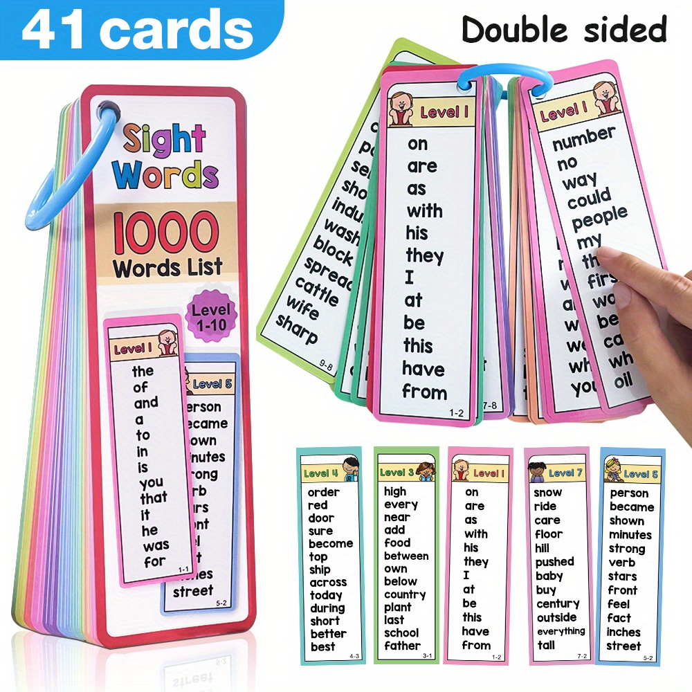 1000 Sight Words Flash Cards f - Kids Education Card 评论和价格