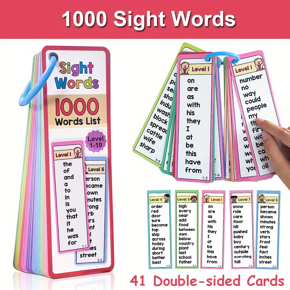 1000 Sight Words Flash Cards f - Kids Education Card 评论和价格
