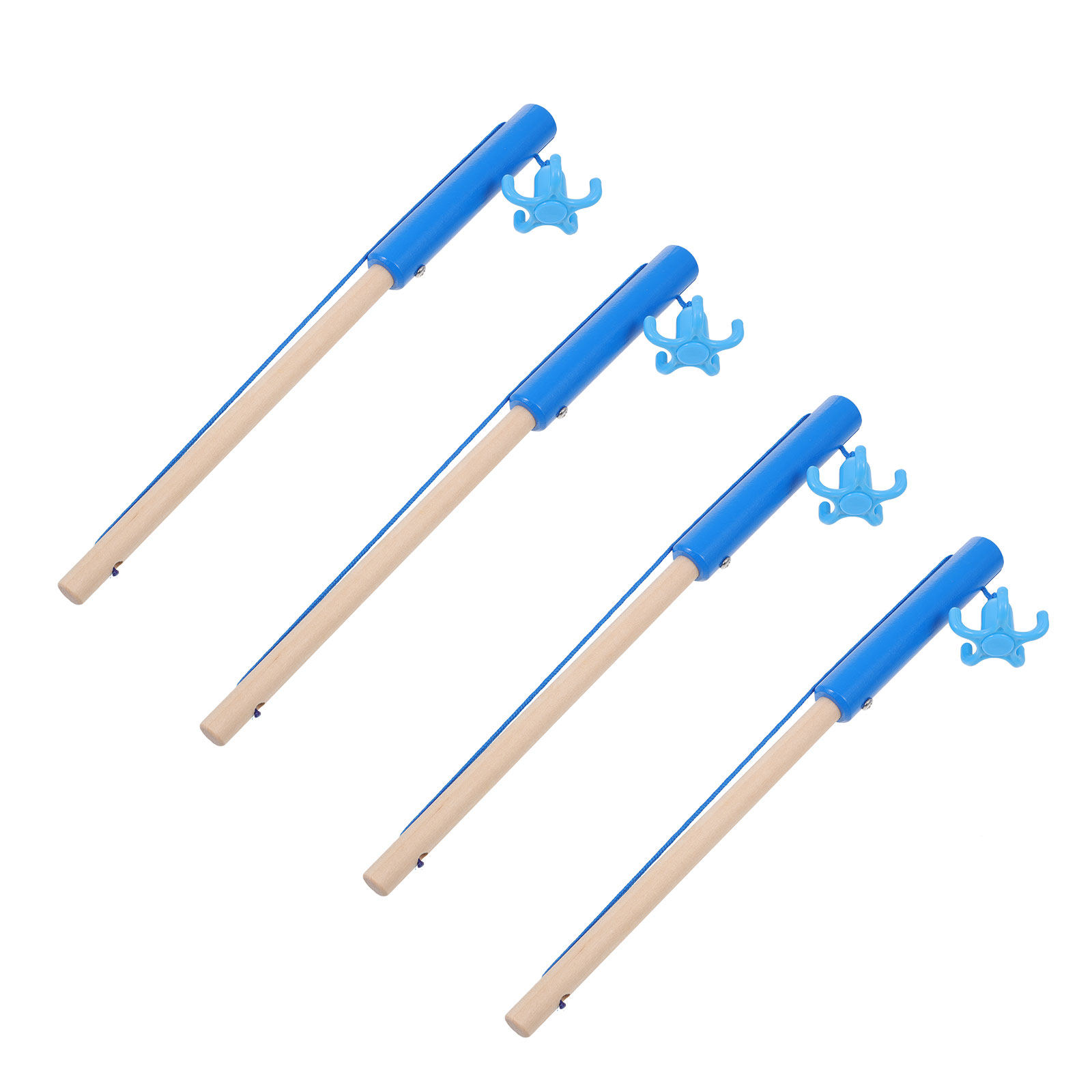 4Pcs Creative Wooden Fishing R - Kids Education Tips 评论和价格