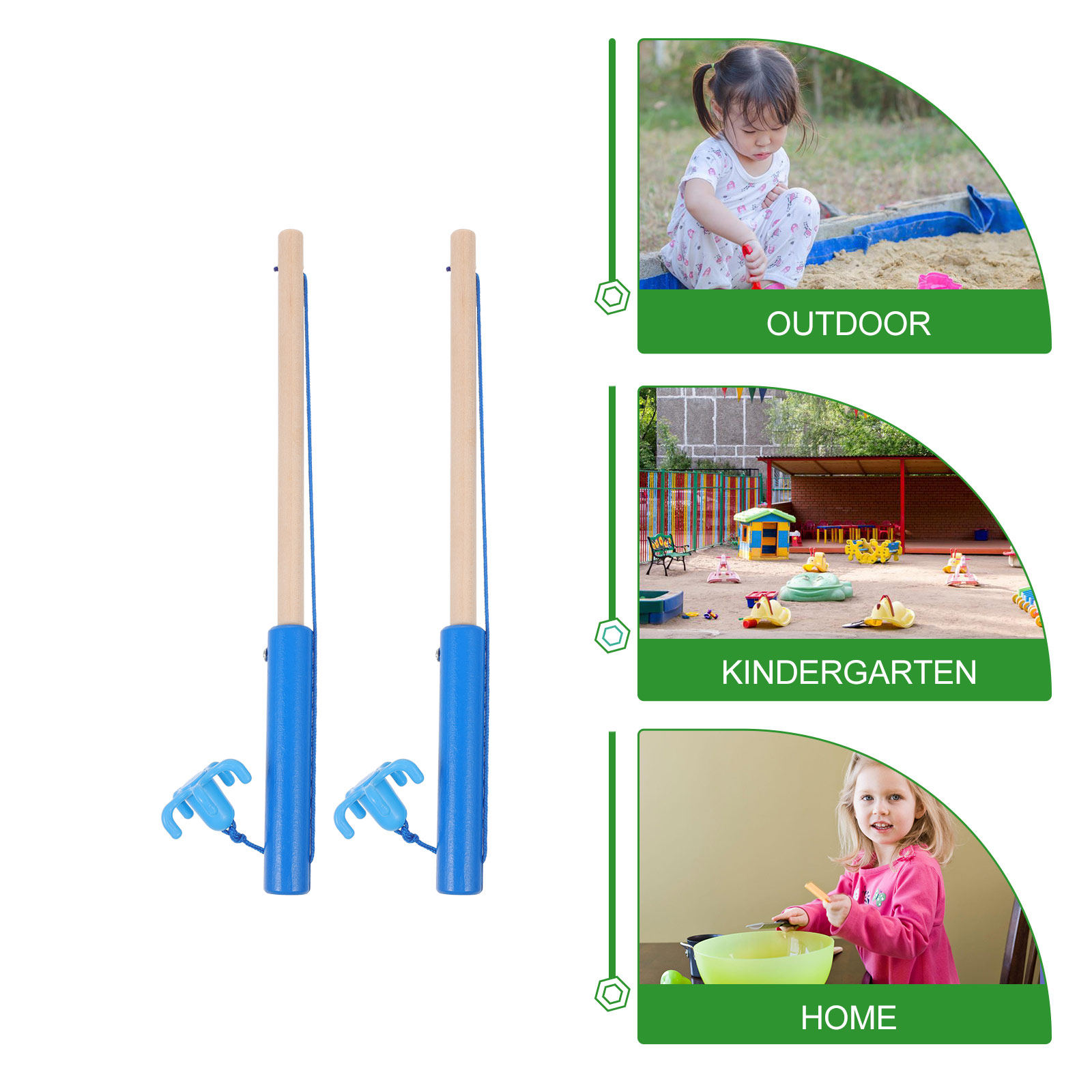 4Pcs Creative Wooden Fishing R - Kids Education Tips 评论和价格
