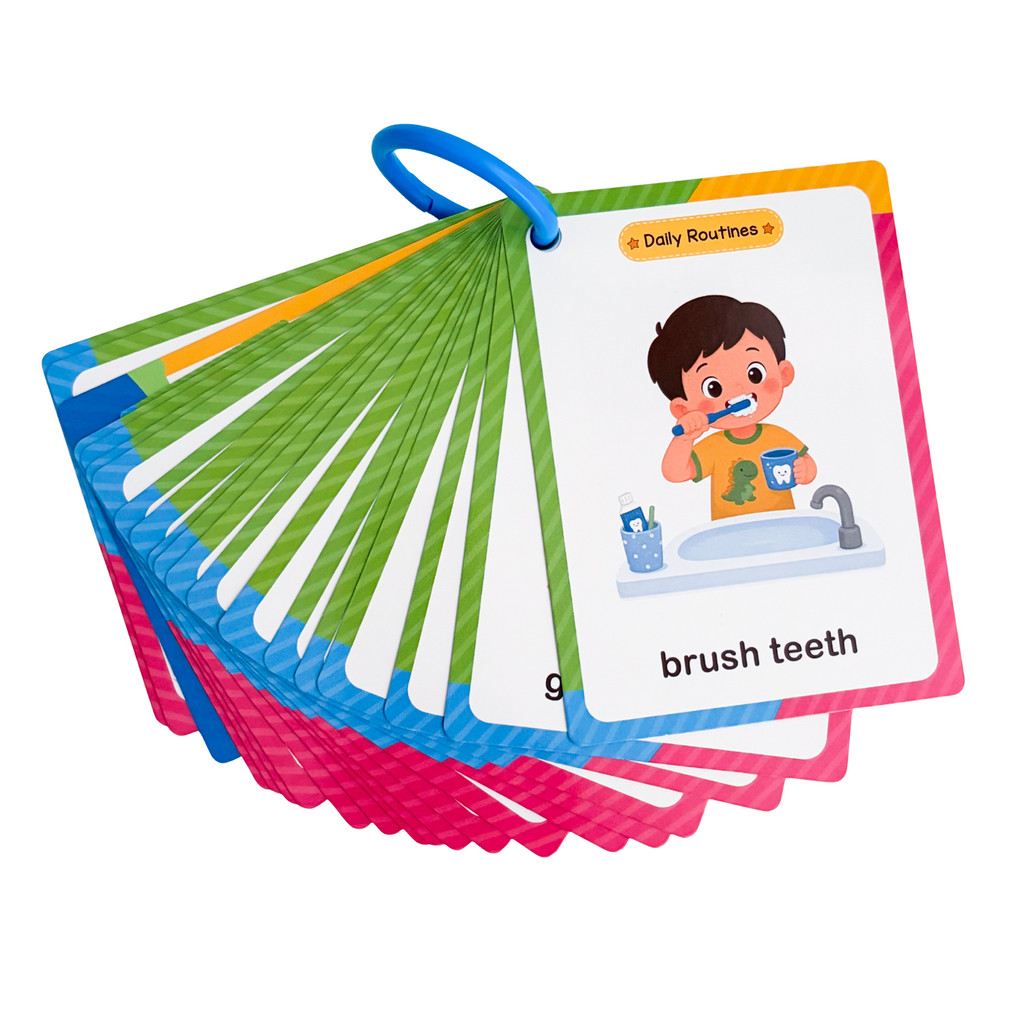 38 Words Daily Routines Learni - Kids Education Card 评论和价格