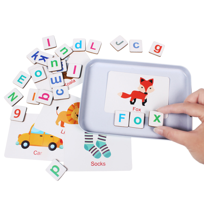 Wooden Puzzle Flash Cards Game - Kids Educational Games Learn English 评论和价格